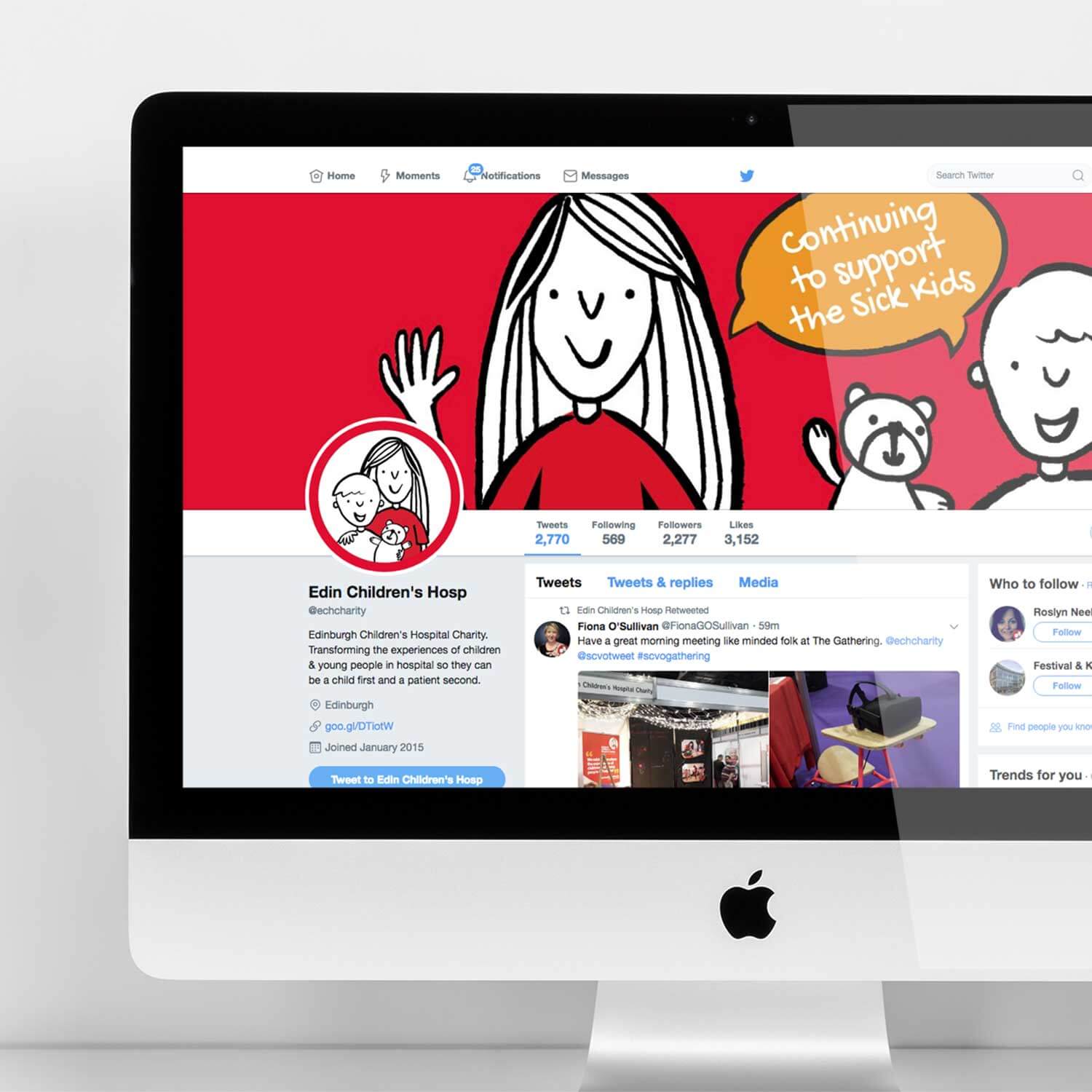 Branded social media visual for third sector marketing project