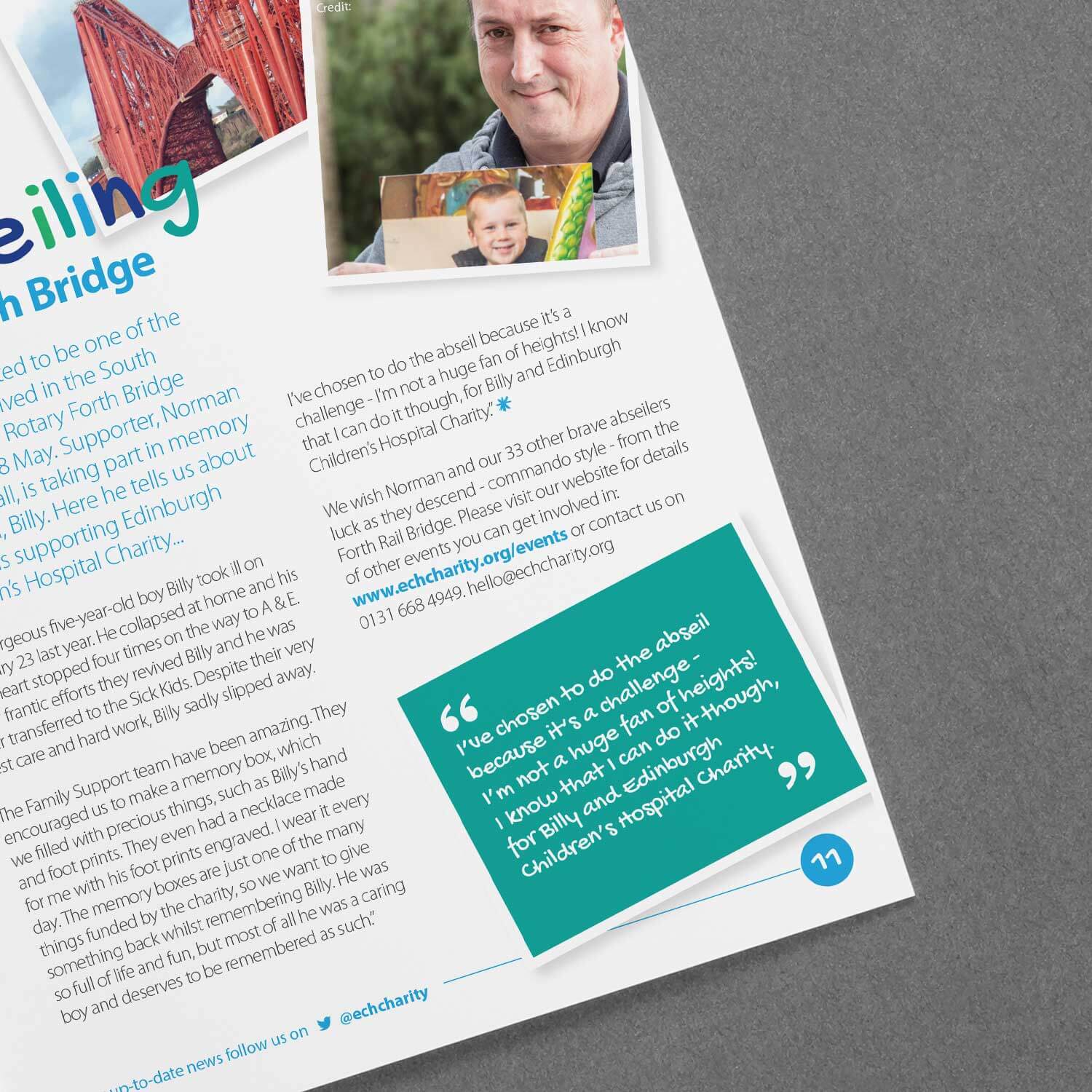 Members magazine design example for third sector marketing project