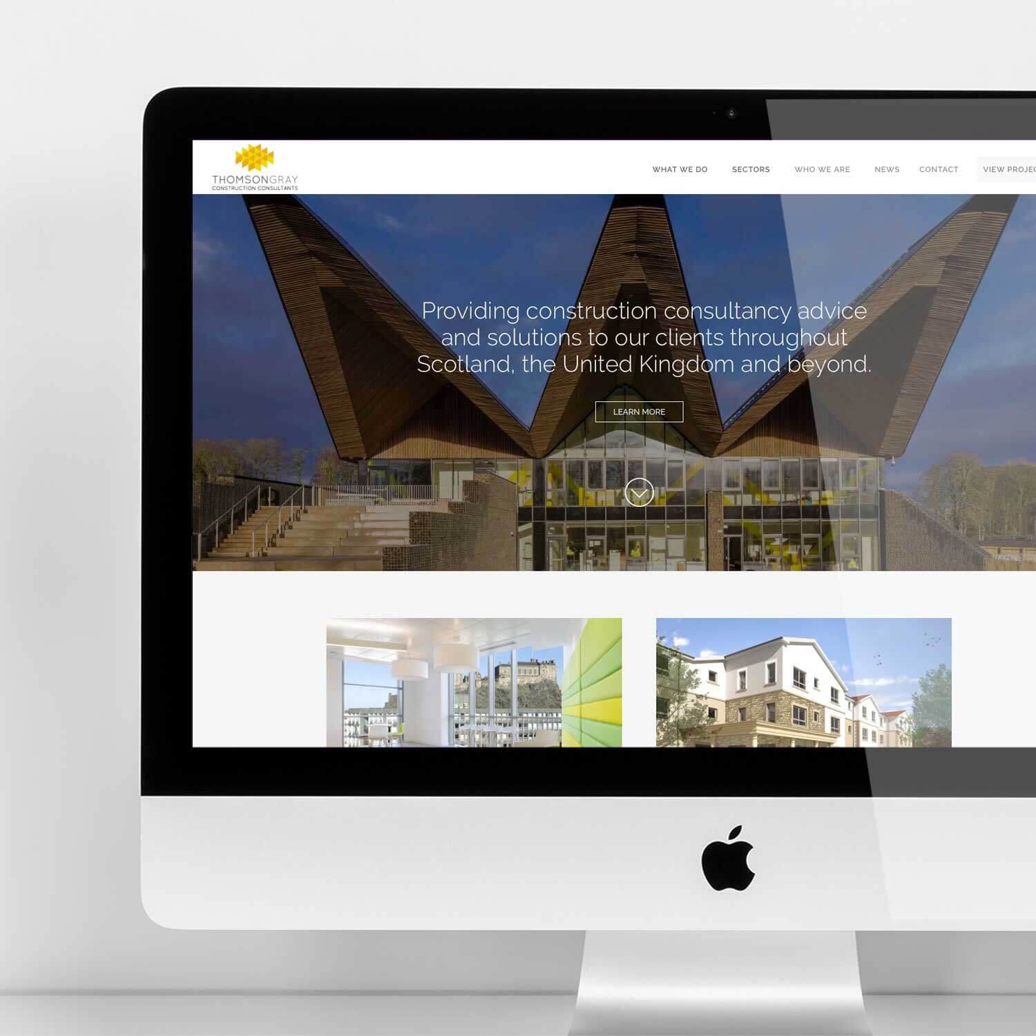 Responsive website for construction industry marketing